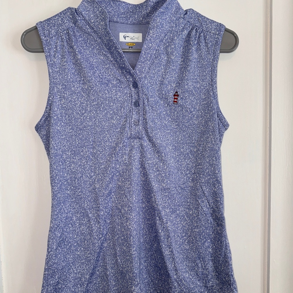 Greg Norman Collection Women's Blue Golf Top